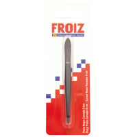 Pinza depilar FROIZ curvada negra 9 cm 21.67