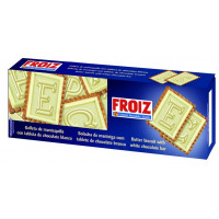 Galletas FROIZ con tableta de chocolate blanco 150g