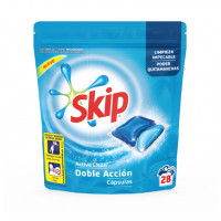 Detergente SKIP cápsulas active clean 28 lavados