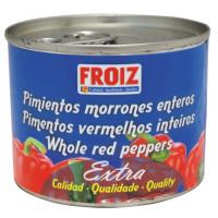 Pimientos morrones Froiz enteros extra lata 250 g