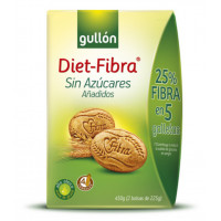 Galletas GULLÓN 4 cereales diet-fibra sin azúcares añadidos 450 g