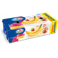 Yogur CLESA fresa plátano 8x125 g