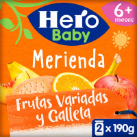 Potito HERO Merienda Fruta y Galleta 2x190 g