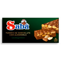 Turrón SABÚ chocolate con almendras 175 g